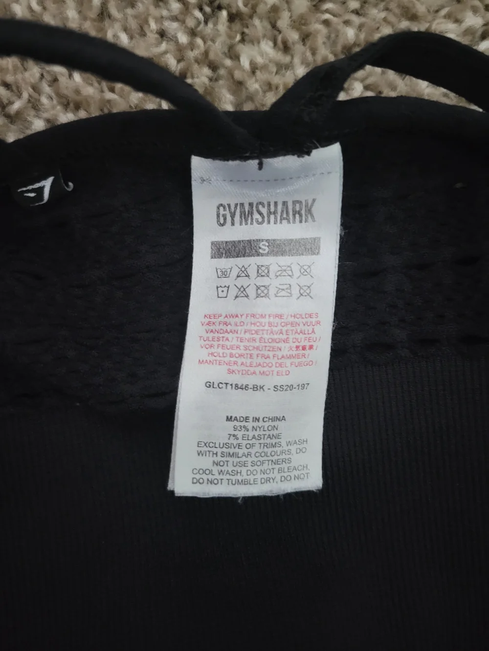 Gymshark Black Strappy Longline Sports Bra - Picture 3 of 3